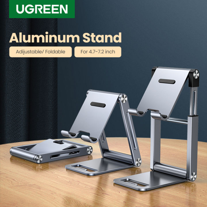 UGREEN%20Cell%20Phone%20Stand%20Adjustable%20Aluminum%20Mobile%20Phone%20Holder%20for%20Desk%20Compatible%20for%20iPhone%2012%20Pro%20Max%2011%20X%20SE%20XS%20XR%208%20Plus%206%207%206S,%20Samsung%20Galaxy%20Note20%20S20%20S10%20S9%20S8%20S7%20Smartphone%20Foldable%20-%20Image%204