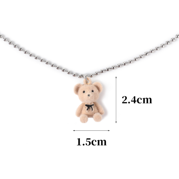 Flocking%20Bear%20Brown%20Teddy%20Bear%20Lady%20Cute%20Pendant%20Necklace%20Small%20Animal%20Pendant%20Fashion%20Necklaces%20Friendship%20Jewelry%20Accessories%20-%20Image%206
