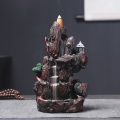 Mountains River Waterfall Incense Burner Fountain Backflow Aroma Smoke Censer Holder Office Home Unique Crafts+100 Incense Cones. 