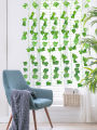 Green Leaf Banner Wall Background Artificial Hanging Plants for Wedding Party Garden Wall Decoration. 