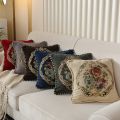 door stopper rubber Folk-Custom Flowers Cushion Cover 45x45cm Embroidery Jacquard Decorations for Home Edging Pillow Cases Decora Cushions for Bed. 