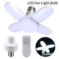 LED Fan Light Bulb E27 220V 28W Smart Remote Control Lighting Lamp Timing Function For Living Room Bedroom Garage. 
