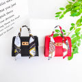 Silk Band Bow Lock Small Square Bag PU Leather Chain Handbag Crossbody Bags Encounter. 