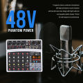 BMG-06D 6 Channels Sound Card Mixer with 16 DSP Bluetooth / USB Interface / Record / MP3 / 48V Phantom Power Audio Mixer. 
