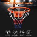 Durable indoor and outdoor children's wall mounted basketball hoop. 