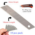 18mm Snap off Box Cutter Utility Knife Blade 10 pcs pack. 