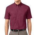 Men 's Linen Short Sleeve Shirt Casual Maroon Ash Blue CHFC. 