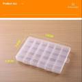 18/24 Grids Plastic Jewellery Organizer Box Adjustable Dividers Portable Clear Jewelry Storage Box. 