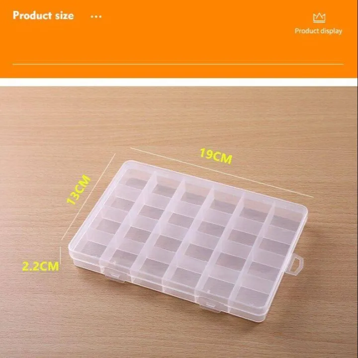 18/24%20Grids%20Plastic%20Jewellery%20Organizer%20Box%20Adjustable%20Dividers%20Portable%20Clear%20Jewelry%20Storage%20Box%20-%20Image%207