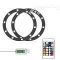KOKKO Light Ring RGB LED Light With 8 Color 400 Effects Remote Control Decal Decoration Accessories Compatible For PS5/PS5 Slim Console. 