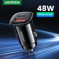 UGREEN USB Car Charger 30W Quick Charge 4.0 QC4.0 QC3.0 PD Type C Fast Car USB Charger For iPhone Xiaomi Samsung Google. 