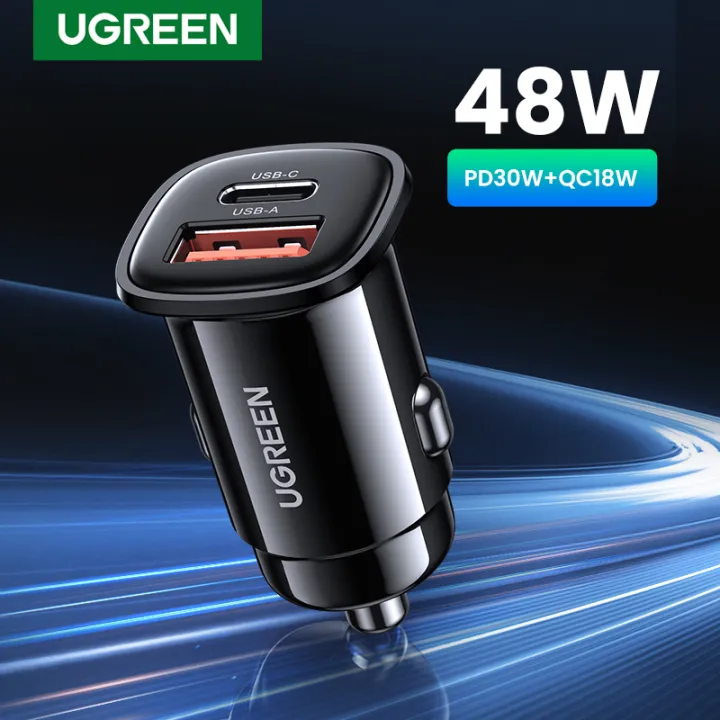 UGREEN%20USB%20Car%20Charger%2030W%20Quick%20Charge%204.0%20QC4.0%20QC3.0%20PD%20Type%20C%20Fast%20Car%20USB%20Charger%20For%20iPhone%20Xiaomi%20Samsung%20Google%20-%20Image%202