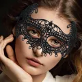 Black Lace  Exquisite Halloween  Lace Approximately 23 * 13cm Eye  Halloween  for Costume Party  Masquerade Ball  Role-Playing  Nightclub  Cosplay. 