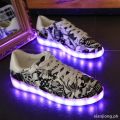 【ThinkWay】▫﹍#Glow In The Dark Shoes#Waterproof Charging Colorful Luminous Shoes Couple Street Dance Ghost#Dindang01.ph#10.12 91/14. 