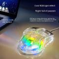 AULA S80 Wired Gaming Mouse Macro Programming Fully Transparent Ergonomic Computer Mouse Esports Pc Mice RGB Light For Laptop. 