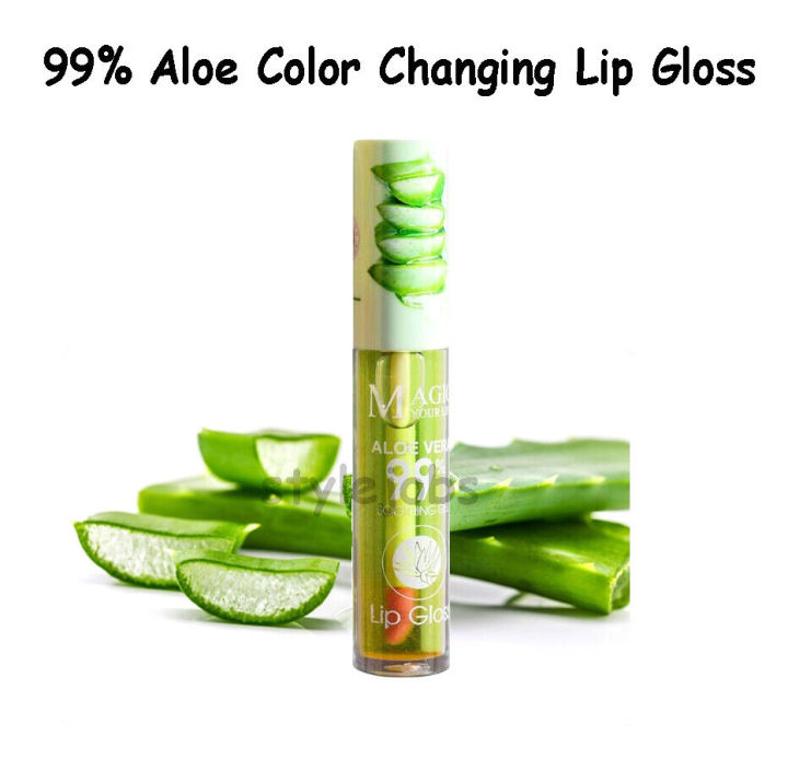 Natural Aloe Vera Magic Pink Mlgs Super Stain Lip Tint Colour Lip Gloss Its Non-Sticky Formula Keeps Lips Fuller and Luscious For Hours