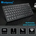 K-1000 Mini Office Keyboard: 78-Key Compact Wired USB Powered Keyboard for Home & Work (Black). 