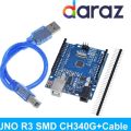 Arduino UNO Development board + USB CABLE. 