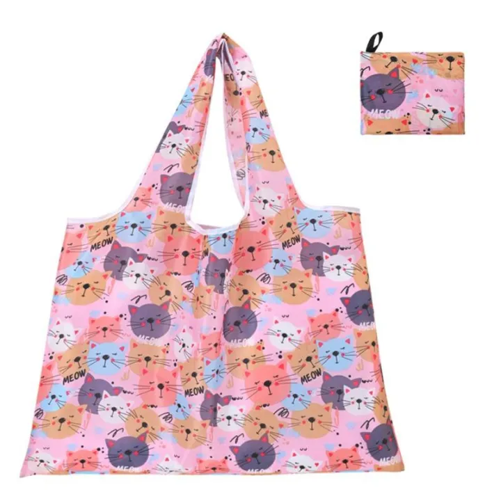 【ALLGOOD】Mode Shop Polyester Women's Large Capacity Handbag Casual Foldable Shopping Bag