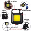 30 COB Rechargeable LED Light Mini Keychain Work Lamp Multifunctional Indoor Outdoor Flash Light Pocket Clip Work Light 500 Lumens Portable High-Brightness Corkscrew Keychain Light LED Camping Small Light. 
