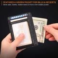 Blocking Wallet Holder Money Clip ID Card Case Protection Purse Men PU Leather Wallet. 
