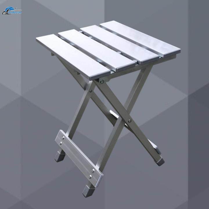 Folding Stool Aluminum Alloy Camp Stool Lightweight Camping Stool Collapsible Stool for Park