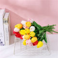 34cm Christmas New Year Flowers Bouquet For Decor Halloween Wedding Tulip Real Touch PU. 