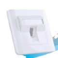 COMMSCOPE  1-Port Faceplate, Decorator,Bs, Angled, Shuttered White. 