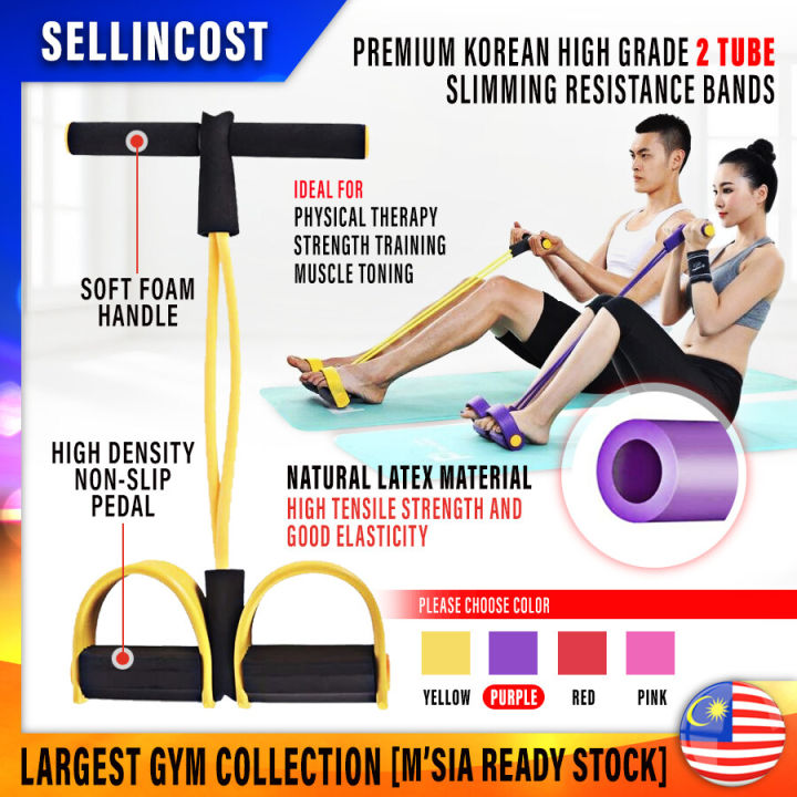 SellinCost%202%20Tube%20Premium%20Korean%20High%20Grade%20Sit%20Up%20Band%202%20Tubes%20Leg%20Slimming%20Exercise%20Resistance%20Bands%20String%20Resistance%20Elastic%20Sit%20Up%20Pulling%20Rope%20Foot%20Pedal%20Training%20Set%20Gym%20Stretch%20Workout%20Korean%20Grade%20GP-02%20-%20Image%208