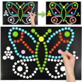 1/2Sets Colorful Dot Primary Mosaic Puzzle Stickers Games DIY Cartoon Animal Learning Education Toys For Children Kids Gift. 