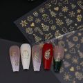 Snowflakes Reflective Glitter Nail Stickers 3D Design Sparkle Reflective Glitter Stickers Christmas Nail Decals Christmas Season. 