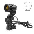 1 PCS Light Lamp Photo Studio E27 AC Socket Photography 1.8M Cable Cord Bulb Stand with Umbrella Holder Bulb Mount Black Lamp Holder Nylon US Plug. 