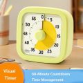 Multi functional 60-Minute Visual Timer Silent Visualization Countdown Timer Time Management Loud Kitchen Cooking Timer Kids Study. 