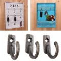 10Pack  Wall Mounted Hook  / Metal Hook Single Hook /Antique Style Metal Bronze Hook /Wood Board Mounted Robe Hooks with Screws:Bronze,10 Pack. 