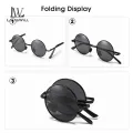 LouisWill Foldable Sunglasses Circular Men Women Polarized Glasses Chic Retro Sunglasses Photochromic Polarized Sunglasses Men Discoloration Eyewear Anti Glare UV400 Glasses Driving Goggles. 