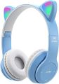 Wireless Gaming Headset, Bluetooth 5.0 Cat Ear Headphones, Kids Headphones P47M, LED Light Up Bluetooth Over Ear Headphones for Kids and Adults Wearing. 