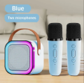 K12 Dual Microphone Karaoke Speaker /K12 Bluetooth Karaoke Machine with Portable PA Speaker System and 1 Wireless Microphone for Home Family Singing and Children’s Entertainment. 