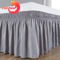 Bed Skirt with Ruffles Silky Luxurious Bed Skirt Easy Fit Non-fading Ruffles Elastic Wrap Around Bed Skirt for Southeast Asian Buyers No Shrinkage Bed Skirt. 