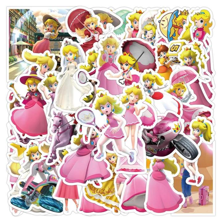 10/50pcs%20Princess%20Peach%20Stickers%20Cartoon%20Funny%20Decals%20for%20Laptop%20Luggage%20Guitar%20Skateboard%20Phon%20Case%20for%20Kids%20Toys%20-%20Image%204