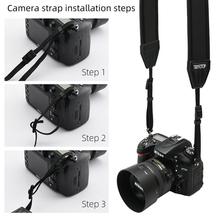 Tyfo Elastic Neoprene Camera Neck Strap For Pentax Fujifilm Olympus Panasonic Slr Dslr Mirrorless Cameras