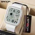 Sanda Fashion Men's Watches 50M Waterproof Sports Casual  Wristwatch for Male Clock Relogios Masculino 6052. 