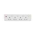 ORANGE - Extension Wire Cord 3 / 5 / 7 Meter - 13A Trailer Multi Socket - Multi Plug Power Strip. 