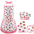 Boy Suit Children's Apron Kitchen Kids Toddler Cooking Girl Chef Kits White Hat Aprons. 