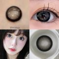 OVOLOOK-Black Series Contact Lenses for Eyes Narural Black Pupils Beauty Lenses Eye Color for Myopia 2 s/pair Yearly Use. 