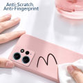 Biruiqu For Redmi Note 12 4G Case Liquid Silicone Soft Gel Rubber Shockproof back covers. 