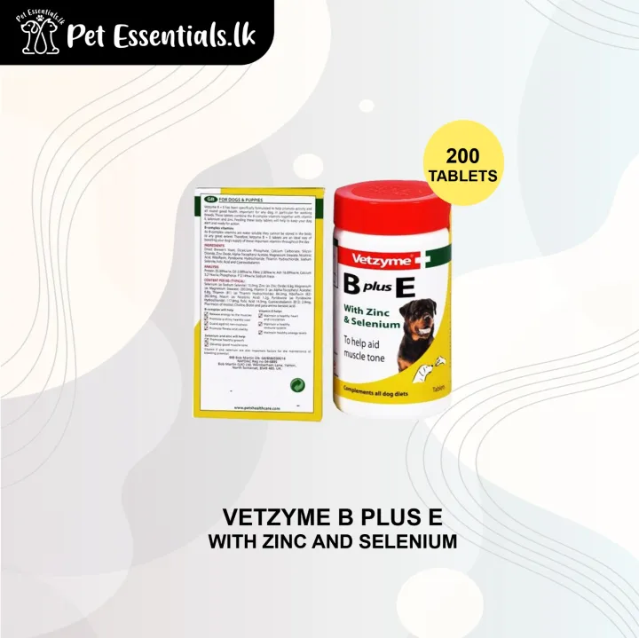 Vetzyme Dog Vitamins and Supplements ( B Plus E with Zinc & Selenium 200 )
