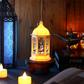 6PCS LED Eid Mubarak Lantern Moon Star Lights Moroccan Style Hanging Lantern White. 