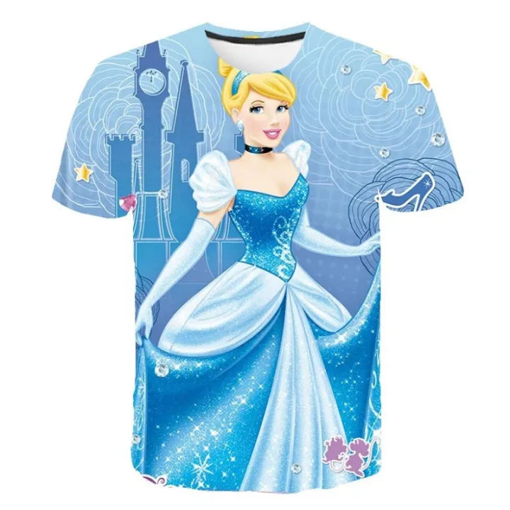 Children%20Cinderella%20T-Shirts%20Girls%20Summer%20Kids%20Rapunzel%20Belle%20Disney%20Princess%20Tops%20Tees%20Baby%20Kids%20Cartoon%20Tee%20Shirts%201-14%20Years%20-%20Image%203