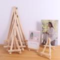 Folding Painting & Sketch Wood Mini Easel Foldable Portable Triangle Display Stand Small Desk Stand Tripod Art Supplies. 