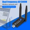 Dual Band WiFi Adapter 1300Mbps With Bluetooth 5.0 USB 3.0 Dual Band 2.4G/5Ghz Wifi Adapter Bluetooth Adapter wi-fi adapter wifi adapter 2 in one wifi adapter Wifi Dongle WIFI Dongle Wireless Wifi Adapter Network Adapter. 